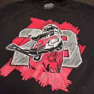 Michael Jordan Mens Black And Red Short Sleeve T-Shirt XL Graphic Tagless Tee